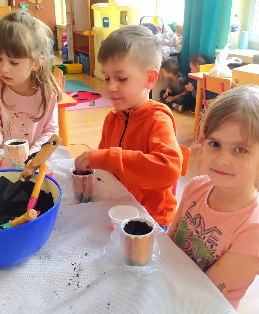 Zielony ogródek w grupie ''Motylki''