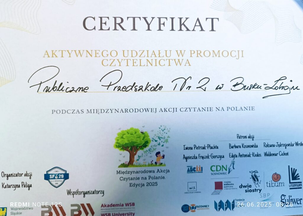 MIĘDZYNARODOWA AKCJA ,,CZYTANIE NA POLANIE"