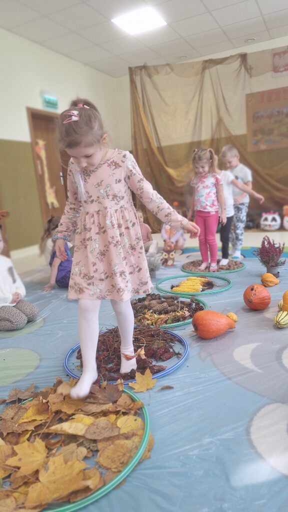 SENSORYKA DLA SMYKA - JESIENNA ŚCIEŻKA SENSORYCZNA- GRUPA ŻYRAFKI 