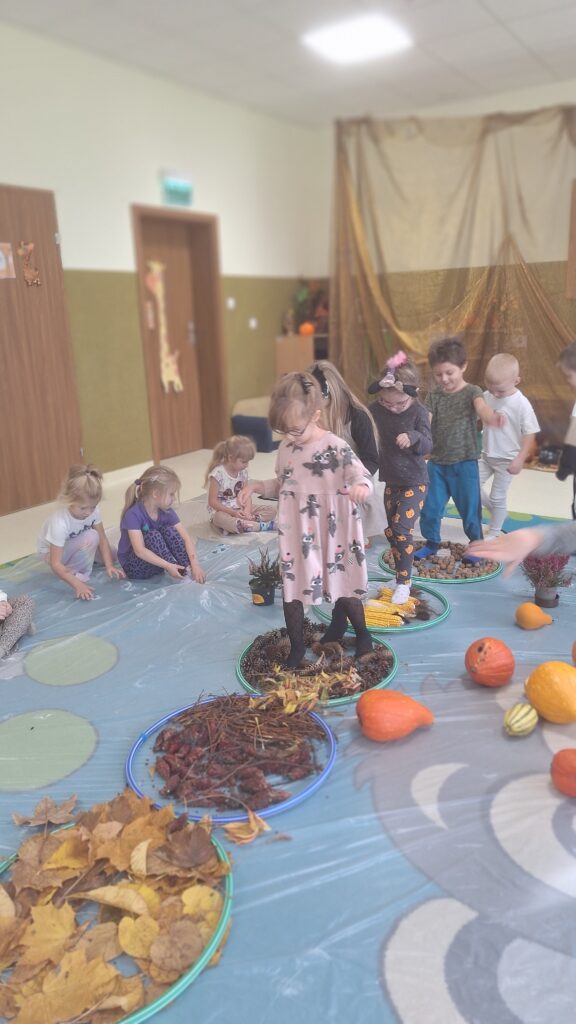 SENSORYKA DLA SMYKA - JESIENNA ŚCIEŻKA SENSORYCZNA- GRUPA ŻYRAFKI 