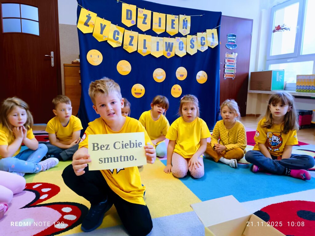 Dzieci z grupy "Motylki" obchodziły Dzień Życzliwości.