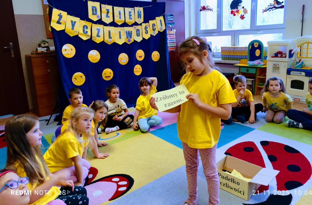 Dzieci z grupy "Motylki" obchodziły Dzień Życzliwości.