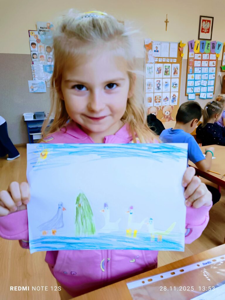 Praca pod tytułem "Bohater mojej ulubionej książki" w grupie "Motylki".