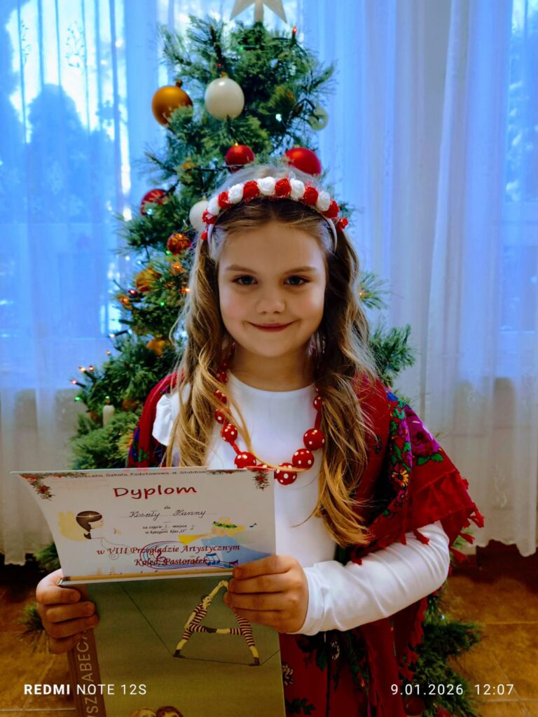 Laureatka I miejsca w VIII Przeglądzie Artystycznym Kolęd, Pastorałek i Utworów Bożonarodzeniowych pt. „Hej kolęda, kolęda”.