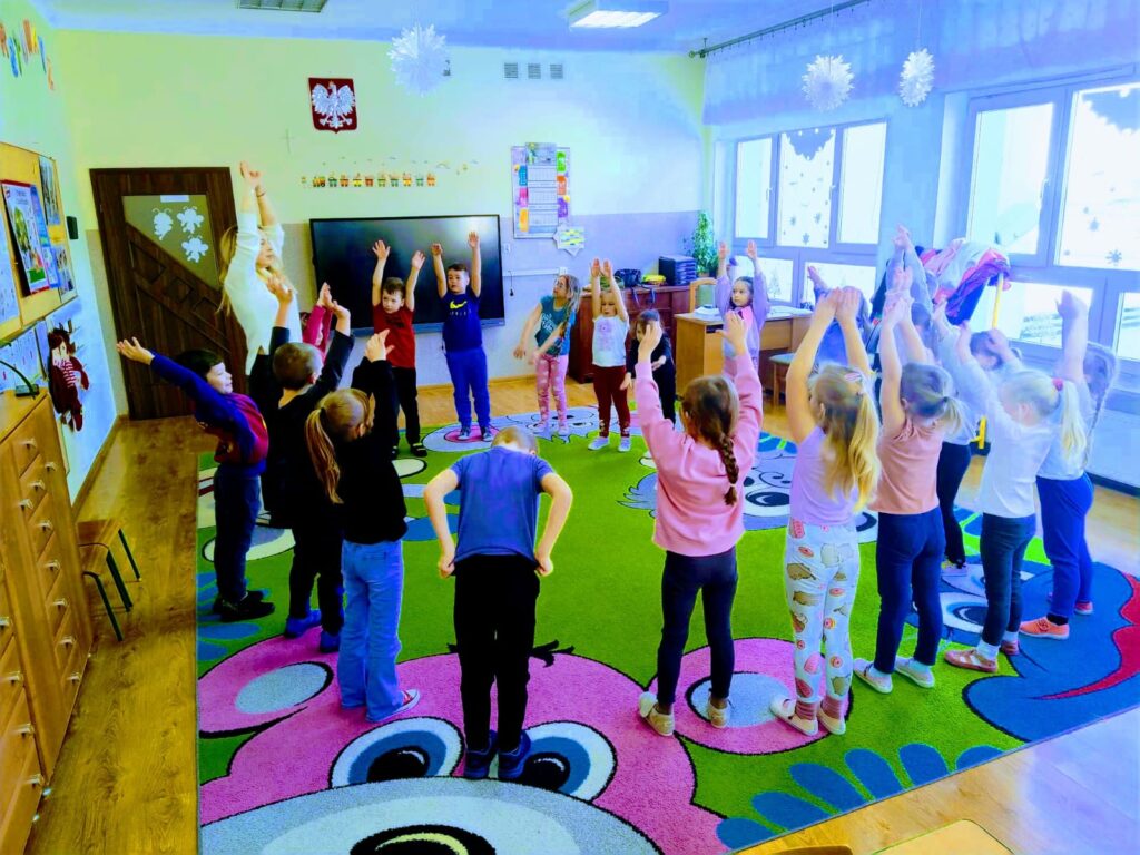 Aktywne ferie w grupach „Motylki” i „Pszczółki”.