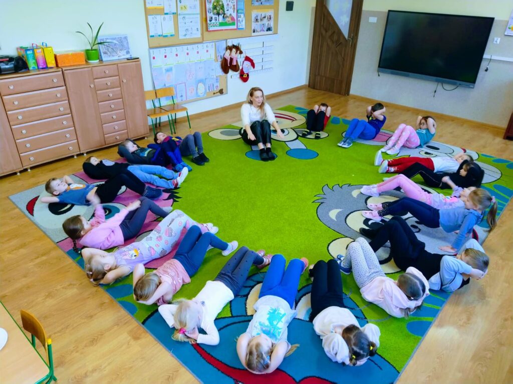 Aktywne ferie w grupach „Motylki” i „Pszczółki”.