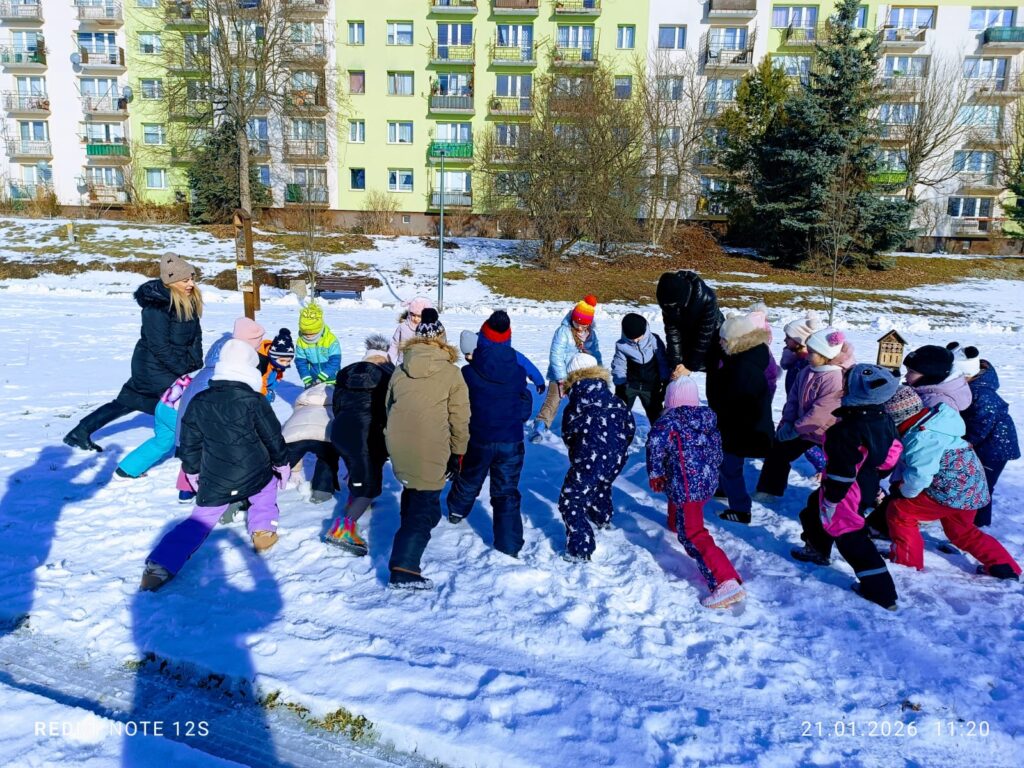 Aktywne ferie w grupach „Motylki” i „Pszczółki”.