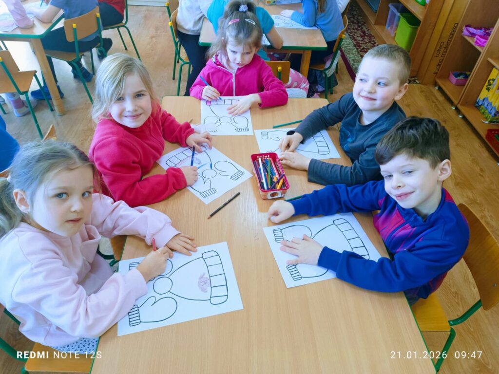 Aktywne ferie w grupach „Motylki” i „Pszczółki”.