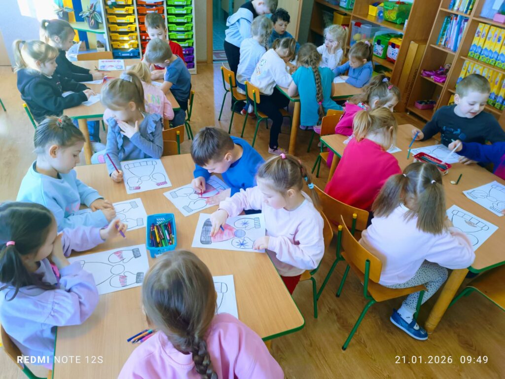 Aktywne ferie w grupach „Motylki” i „Pszczółki”.
