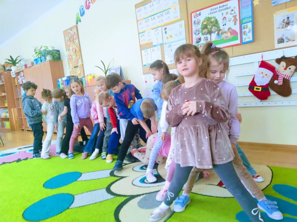 Aktywne ferie w grupach „Motylki” i „Pszczółki”.