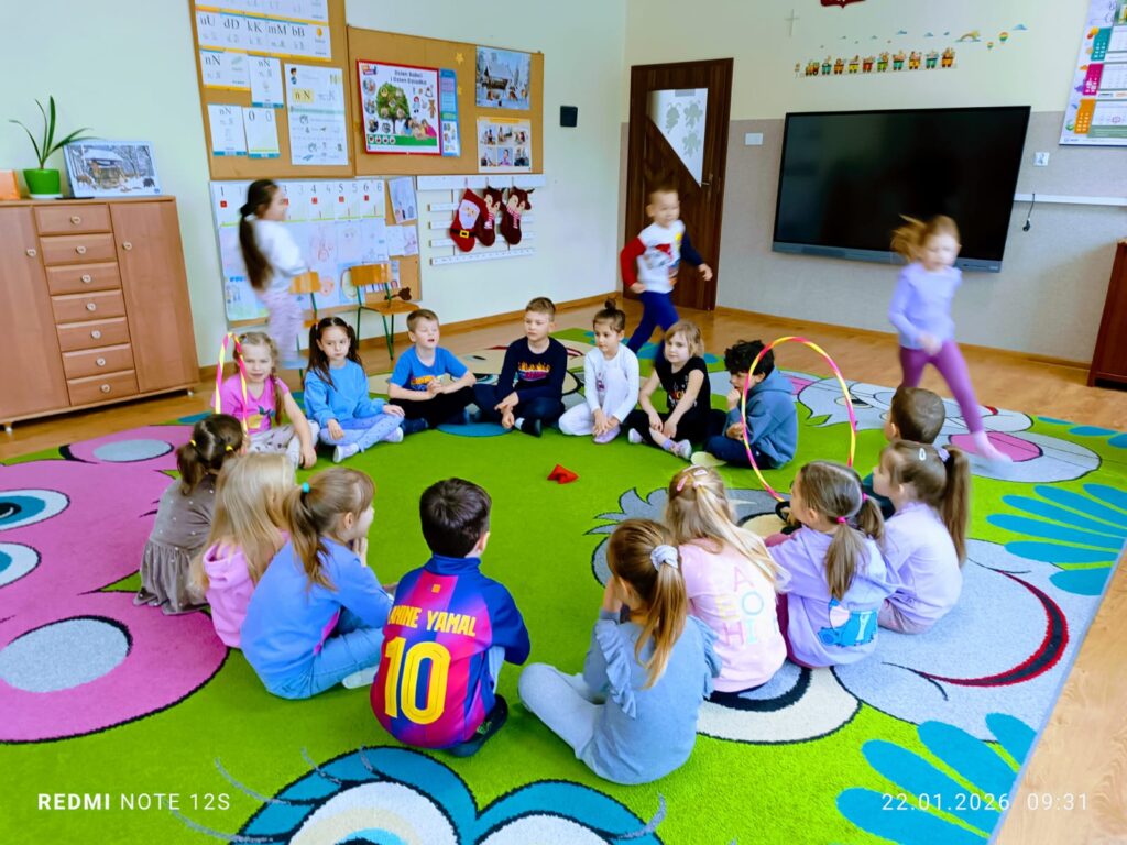 Aktywne ferie w grupach „Motylki” i „Pszczółki”.