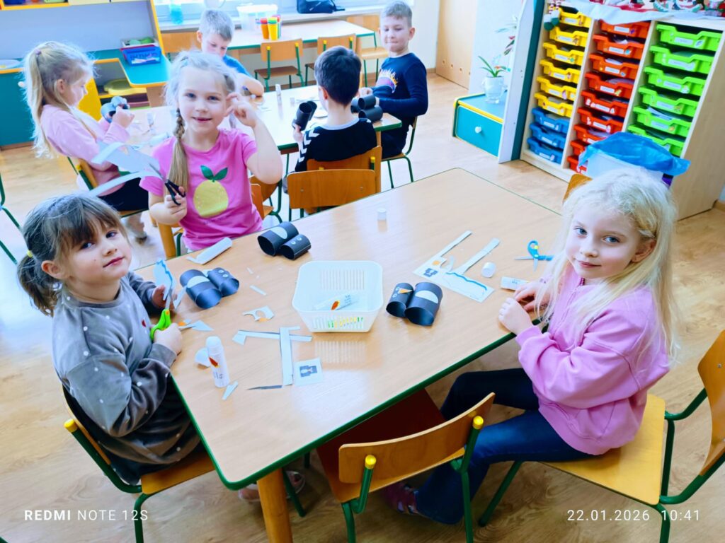 Aktywne ferie w grupach „Motylki” i „Pszczółki”.