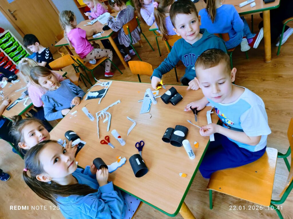 Aktywne ferie w grupach „Motylki” i „Pszczółki”.