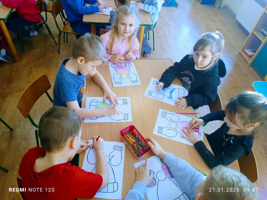 Aktywne ferie w grupach „Motylki” i „Pszczółki”.