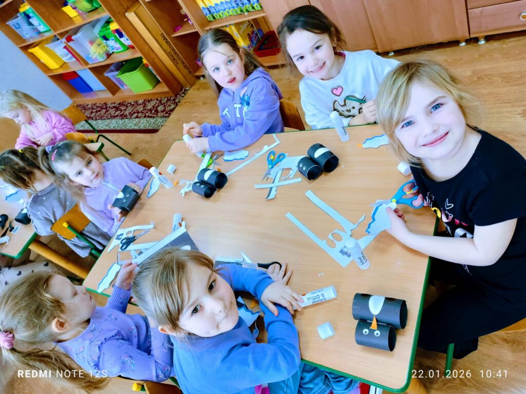 Aktywne ferie w grupach „Motylki” i „Pszczółki”.