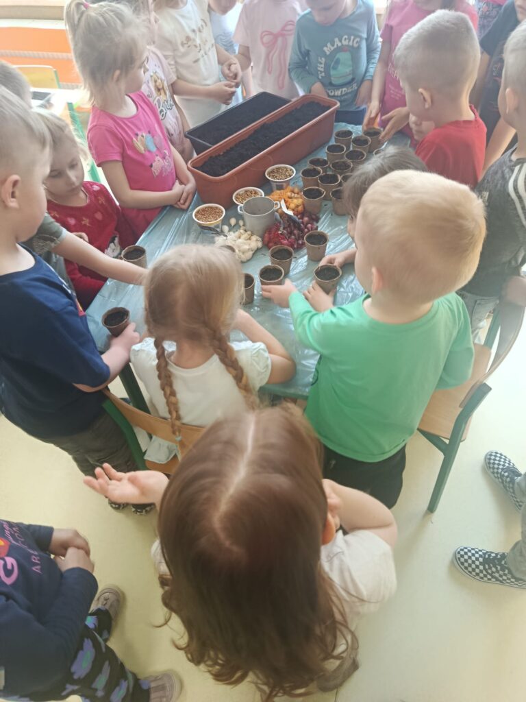 Wiosenne sadzenie w grupie Żyrafki 