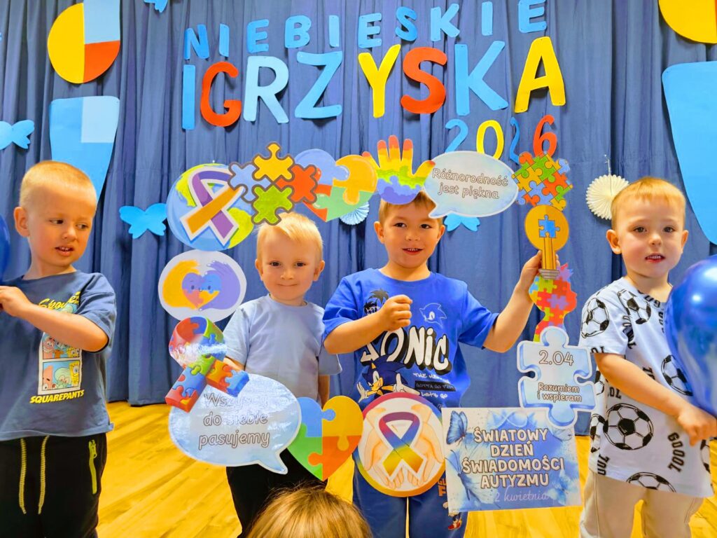 "Niebieskie Igrzyska" w Publicznym Przedszkolu Nr 2 w Busku-Zdroju.