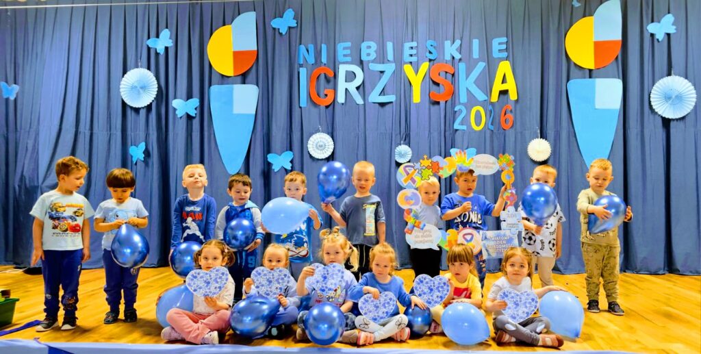 "Niebieskie Igrzyska" w Publicznym Przedszkolu Nr 2 w Busku-Zdroju.