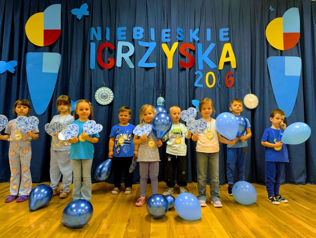 "Niebieskie Igrzyska" w Publicznym Przedszkolu Nr 2 w Busku-Zdroju.