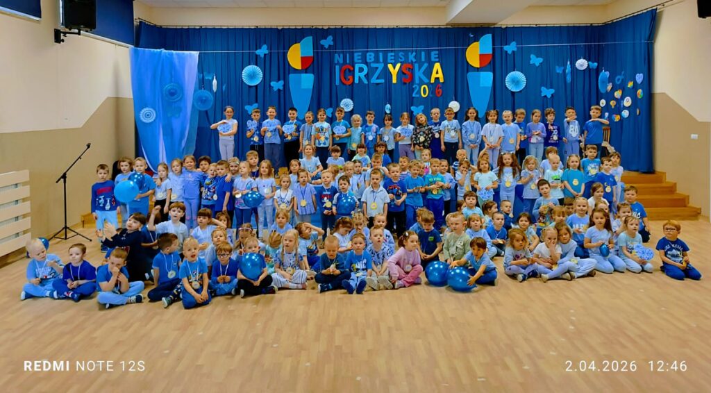 "Niebieskie Igrzyska" w Publicznym Przedszkolu Nr 2 w Busku-Zdroju.