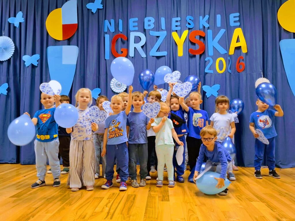 "Niebieskie Igrzyska" w Publicznym Przedszkolu Nr 2 w Busku-Zdroju.