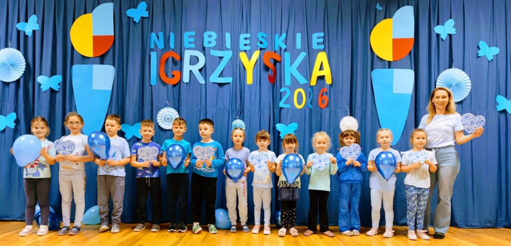 "Niebieskie Igrzyska" w Publicznym Przedszkolu Nr 2 w Busku-Zdroju.