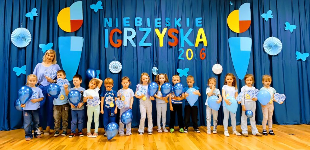 "Niebieskie Igrzyska" w Publicznym Przedszkolu Nr 2 w Busku-Zdroju.