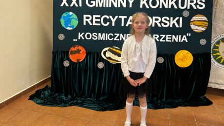 Udział w XXI Gminnym Konkursie Recytatorskim pt. "Kosmiczne Marzenia".