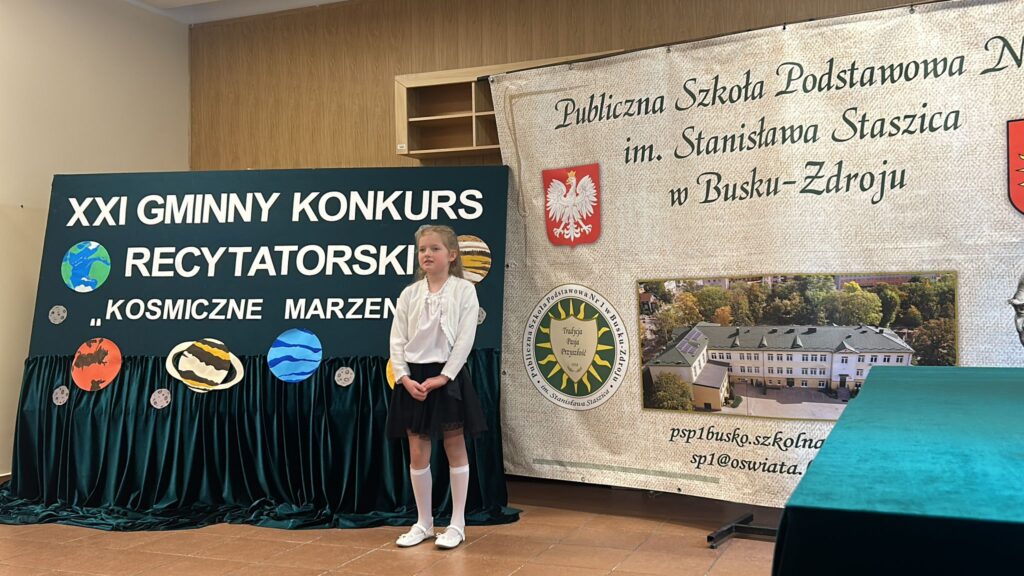 Udział w XXI Gminnym Konkursie Recytatorskim pt. "Kosmiczne Marzenia".