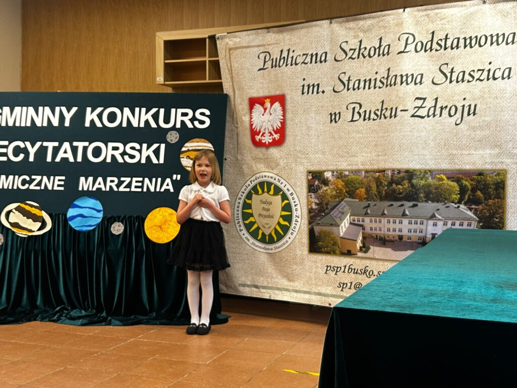 Udział w XXI Gminnym Konkursie Recytatorskim pt. "Kosmiczne Marzenia".