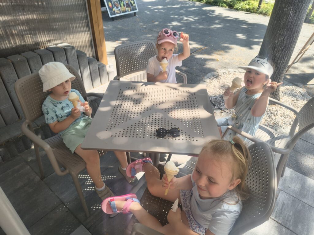 Misie jedzą lody...